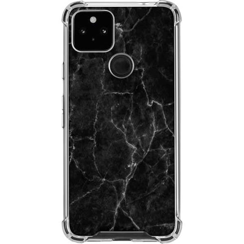 Black Marble Google Pixel 5a 5G Clear Case
